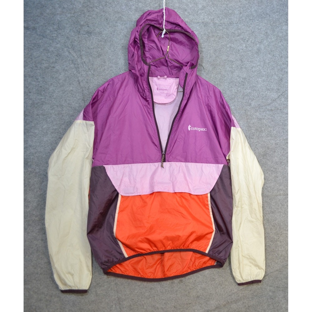 Cotopaxi Jacket Womens M Multicolor Hooded 1/2 Zip Lightweight Windbreaker Rain